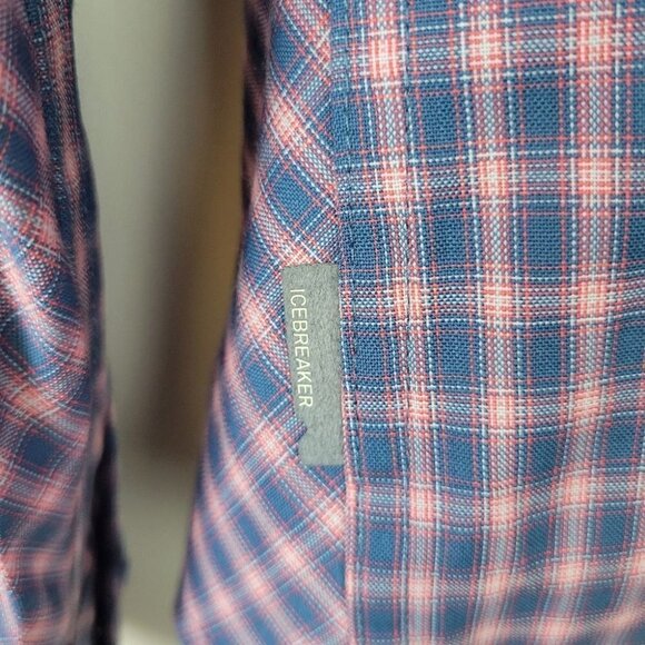 ICEBREAKER terra plaid long sleeve shirt merino wool S - Picture 5 of 15